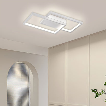 Lustre LED avec télécommande LANDYN 37W, 2 Carrés, Lumière Froide/Chaude/Neutre, Dimmable, Lustre LED Blanc avec télécommande Default Title Alessandro Design
