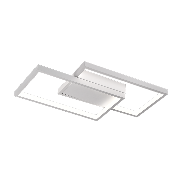 Lustre LED avec télécommande LANDYN 37W, 2 Carrés, Lumière Froide/Chaude/Neutre, Dimmable, Lustre LED Blanc avec télécommande Default Title Alessandro Design