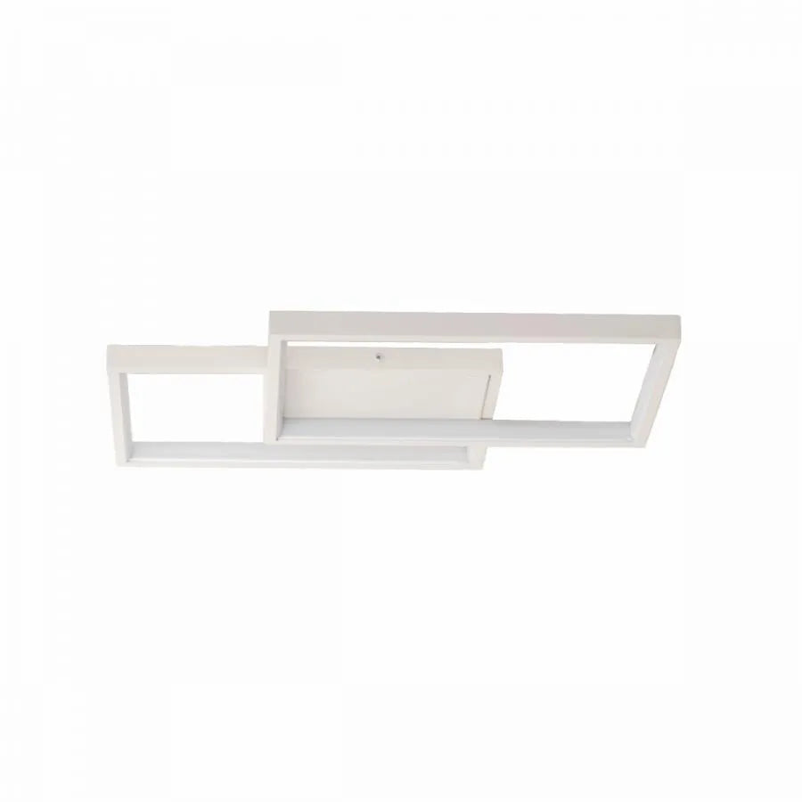 Lustre LED avec télécommande LANDYN 37W, 2 Carrés, Lumière Froide/Chaude/Neutre, Dimmable, Lustre LED Blanc avec télécommande Default Title Alessandro Design