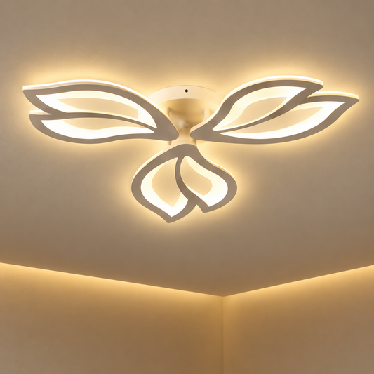 Lustre LED avec télécommande LILY 40W, 3 Éléments, Lumière Froide/Chaude/Neutre, Dimmable, Blanc