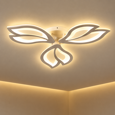 Lustre LED avec télécommande LILY 40W, 3 Éléments, Lumière Froide/Chaude/Neutre, Dimmable, Blanc