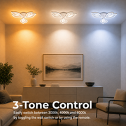Lustre LED avec télécommande LILY 40W, 3 éléments, Lumière Froide/Chaude/Neutre, Dimmable, Lustre LED Blanc avec télécommande Default Title Alessandro Design