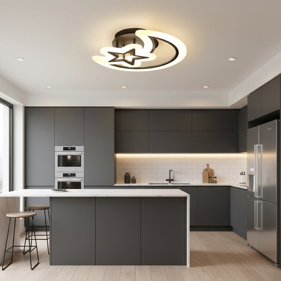 Lustre LED avec télécommande MOON AND STAR 59W, 2 éléments, Lumière Froide/Chaude/Neutre, Dimmable, Noir Lustres LED avec télécommande Default Title Alessandro Design