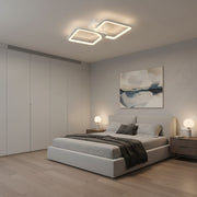 Lustra LED cu telecomanda ZOE 41W, 2 Patrate, lumina Rece/Calda/Neutra, Dimabila, Alb Lustre LED cu Telecomanda Default Title Alessandro Design