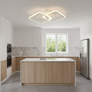 Lustra LED cu telecomanda ZOE 41W, 2 Patrate, lumina Rece/Calda/Neutra, Dimabila, Alb Lustre LED cu Telecomanda Default Title Alessandro Design