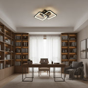 Lustre LED avec télécommande ZOE 27W, 2 carrés, Lumière Froide/Chaude/Neutre, Dimmable, Noir Lustres LED avec télécommande Default Title Alessandro Design
