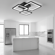 Lustre LED avec télécommande ZOE 60W, 3 carrés, Lumière Froide/Chaude/Neutre, Dimmable, Noir Lustres LED avec télécommande Default Title Alessandro Design