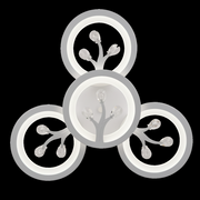 Lustre LED avec télécommande et cristal DAISY 53W, 4 éléments, Lumière Froide/Chaude/Neutre, Dimmable, Blanc