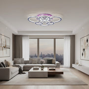 Lustre LED avec télécommande et cristal NOVA ROTONDA RGB 144W, 6 Cercles, Lumière Froide/Chaude/Neutre, Dimmable, Chrome Brillant Lustres LED et Cristaux Titre par défaut Alessandro Design