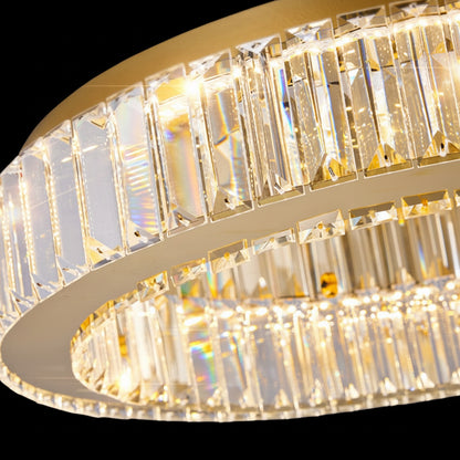 Lustre LED avec télécommande et cristal VERTUS 18W, 30cm, Cercle, Lumière Froide/Chaude/Neutre, Dimmable, Lustre LED Chrome avec télécommande Default Title Alessandro Design