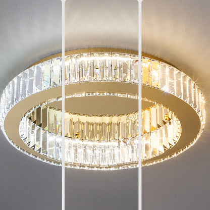 Lustre LED avec télécommande et cristal VERTUS 18W, 30cm, Cercle, Lumière Froide/Chaude/Neutre, Dimmable, Lustre LED Chrome avec télécommande Default Title Alessandro Design