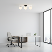 Lustra LED si cristal ORI, 46cm, 3xG9, Globuri, Negru