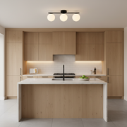 Lustra LED si cristal ORI, 46cm, 3xG9, Globuri, Negru