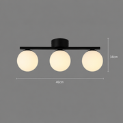 Lustra LED si cristal ORI, 46cm, 3xG9, Globuri, Negru
