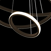 Lustre suspendu LED RICCI 25W, 2 cercles, lumière froide/chaude/neutre, noir, lustres modernes réglables en hauteur Titre par défaut Alessandro Design