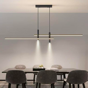 Lustre LED suspendu RINA 50W, linéaire, lumière froide/chaude/neutre, noir, lustres modernes réglables en hauteur Titre par défaut Alessandro Design