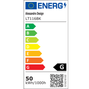 Lustre LED suspendu RINA 50W, linéaire, lumière froide/chaude/neutre, noir, lustres modernes réglables en hauteur Titre par défaut Alessandro Design