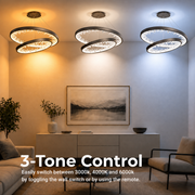 Lustre LED suspendu avec télécommande, Cristaux K9, 73W, 2 Cercles, 60 cm, Lumière Froid/Chaud/Neutre, Dimmable, Noir, Hauteur Réglable
