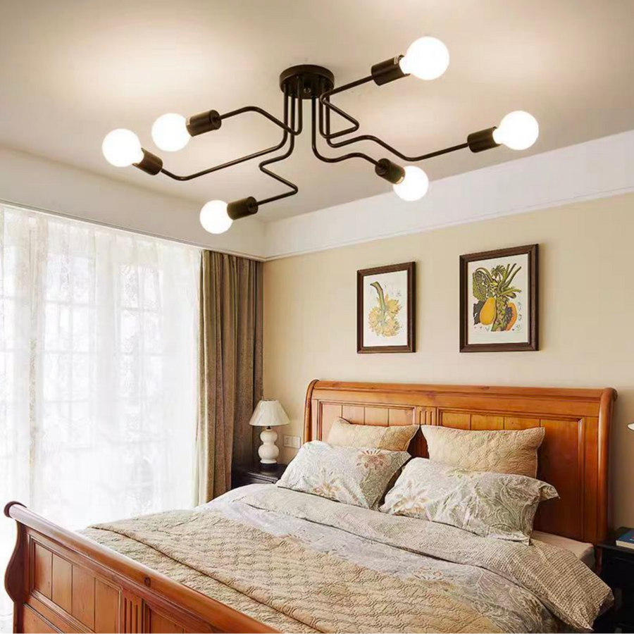 MODERNIST Hexa 6 Lustre, 6x E27, Noir, Design Moderne