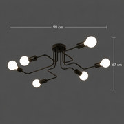MODERNIST Hexa 6 Lustre, 6x E27, Noir, Design Moderne