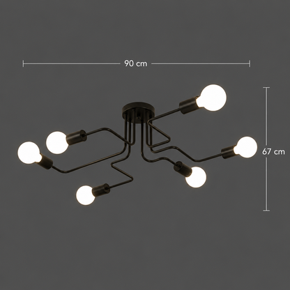 MODERNIST Hexa 6 Lustre, 6x E27, Noir, Design Moderne