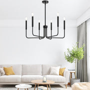 AVANT Lustre en métal, type pendule avec bras, D63 cm Rond, 6xE14, Lustres Industriels Noirs Default Title Alessandro Design