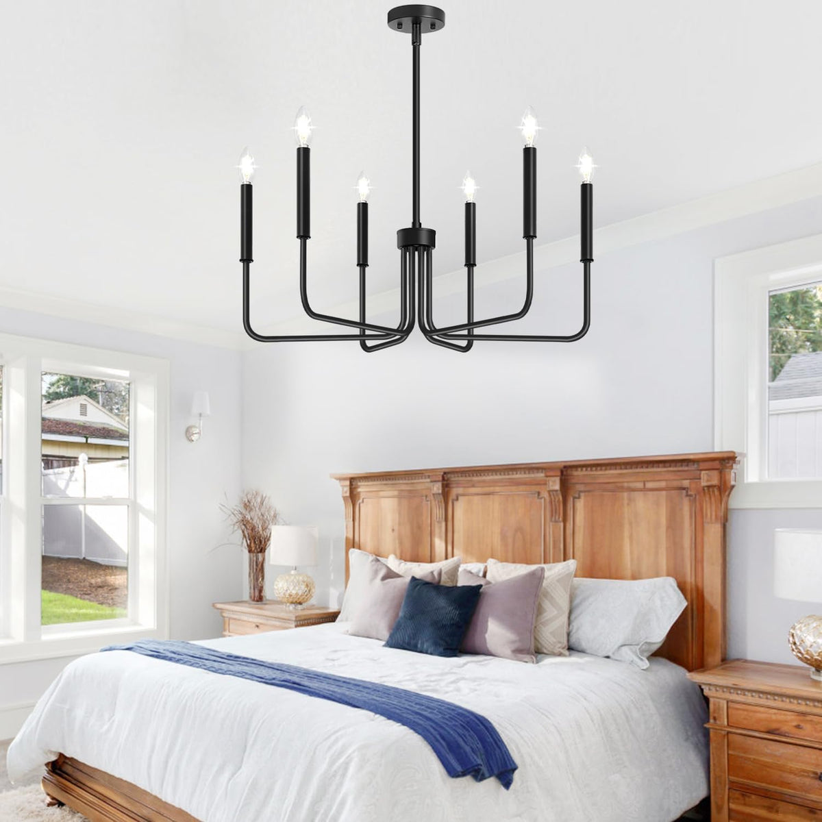 AVANT Lustre en métal, type pendule avec bras, D63 cm Rond, 6xE14, Lustres Industriels Noirs Default Title Alessandro Design