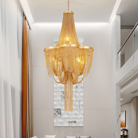 Candélabre 4xE14, diamètre 48 cm, doré, métal Candélabre moderne Titre par défaut Alessandro Design