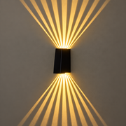 ZARAFSHON Applique Murale Extérieure LED, 8W, Lumière Chaude, IP65, Aluminium, Noir