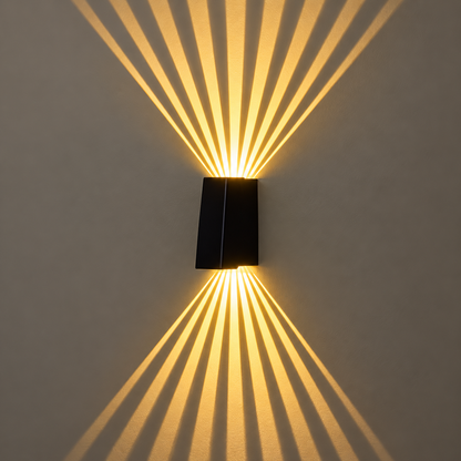 ZARAFSHON Applique Murale Extérieure LED, 8W, Lumière Chaude, IP65, Aluminium, Noir