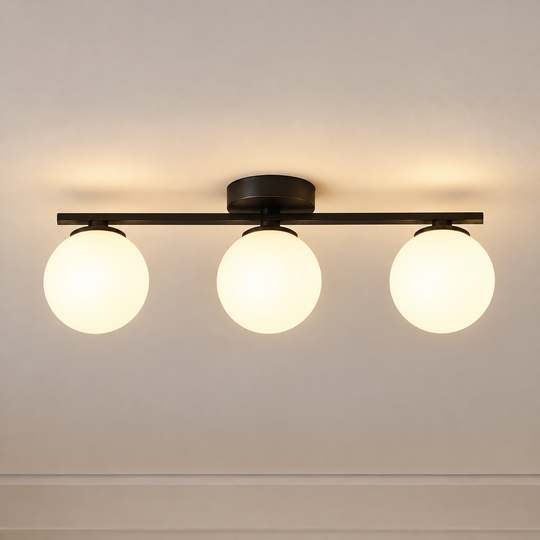 Lustre en cristal ORI, 46cm, 3xG9, Globes, Noir