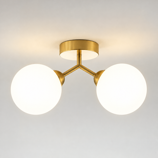 ORBS Lustre Moderne, 31 cm, 2xG9, Globes, Doré
