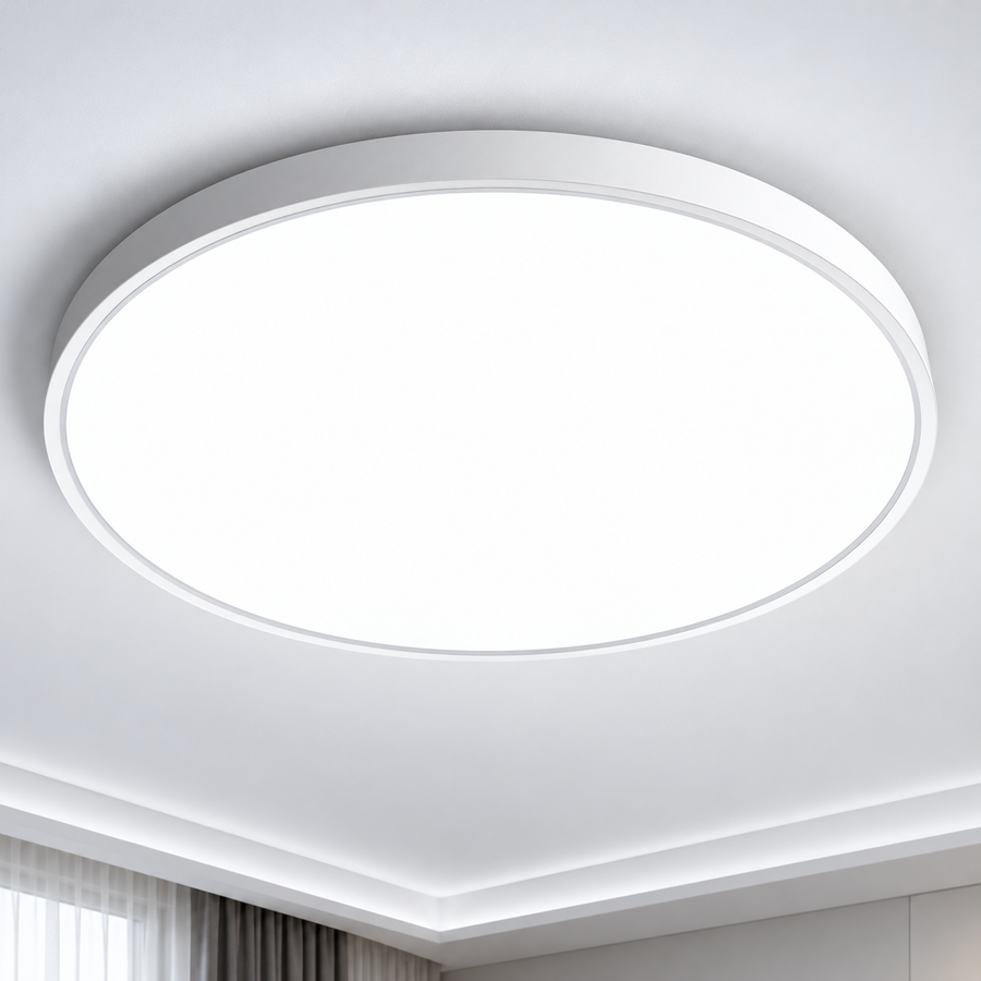 Plafonnier LED SOLIS 27cm 20W Lumière Froide, Blanc