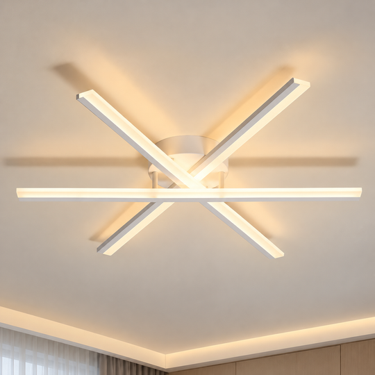 Lustre LED avec télécommande ZOE, 40W, Lumière Froide/Chaude/Neutre, Gradable, Blanc