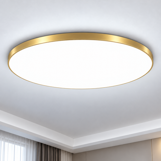 Plafonnier LED SOLIS 37cm 33W Lumière Froide Or