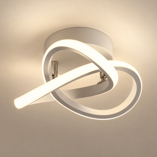 Lustre LED VERTEX Flow 24W, Diamètre 25cm, Lumière Froide/Chaude/Neutre, Blanc
