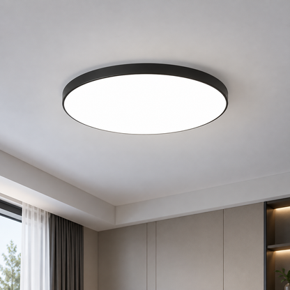 Plafonnier LED SOLIS 27cm 20W Lumière Froide, Noir