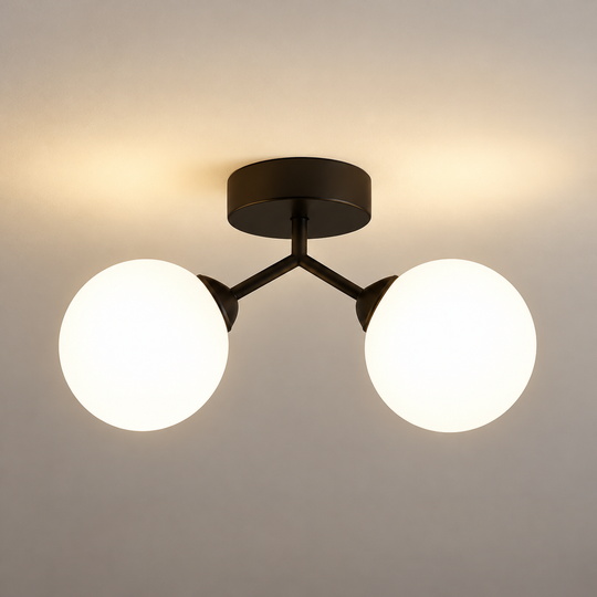 Lustre en cristal ORBS, 31cm, 2xG9, Globes, Noir