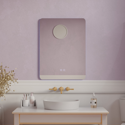 Miroir LED rectangulaire ARTEA Touch, 14 W, 60 x 80 cm, système anti-buée, intensité variable, lumière froide 6000 K Miroirs Korman E Default Title Alessandro Design