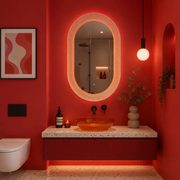 Miroir Giga LED, 80x60cm, Argent, Touch, lumière 6000K