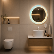 Miroir Giga LED, 80x60cm, Argent, Touch, lumière 6000K