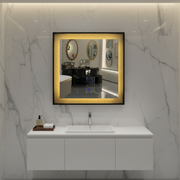 Miroir Giga LED, 80x60cm, Argent, Touch, lumière 6000K
