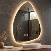 Miroir LED Organique 60x80cm, Lumière Froide, Système Antibuée, Intensité Variable