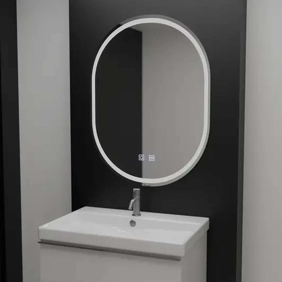 Miroir LED ovale, 60x80cm, Velara Touch, système anti-buée, miroirs à intensité variable Korman E Default Title Alessandro Design