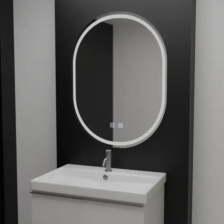 Miroir LED ovale, 60x80cm, Velara Touch, système anti-buée, miroirs à intensité variable Korman E Default Title Alessandro Design