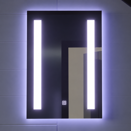 Miroir LED rectangulaire, 50x70cm, C206S/50X70 Touch, Système anti-buée, Gradable