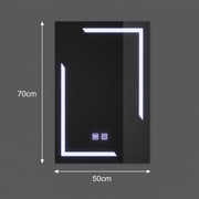 Miroir LED rectangulaire, 50x70cm, ECLISSA Touch, système anti-buée, intensité variable