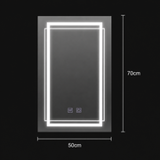Miroir LED rectangulaire, 50x70cm, KOVEN Touch, système anti-buée, intensité variable