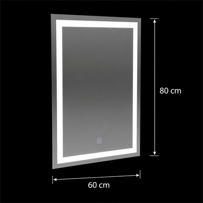 Miroir LED rectangulaire, 60x80cm, FRAME Basic Touch