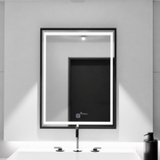 Miroir LED rectangulaire, 60x80cm, abat-jour Basic Touch